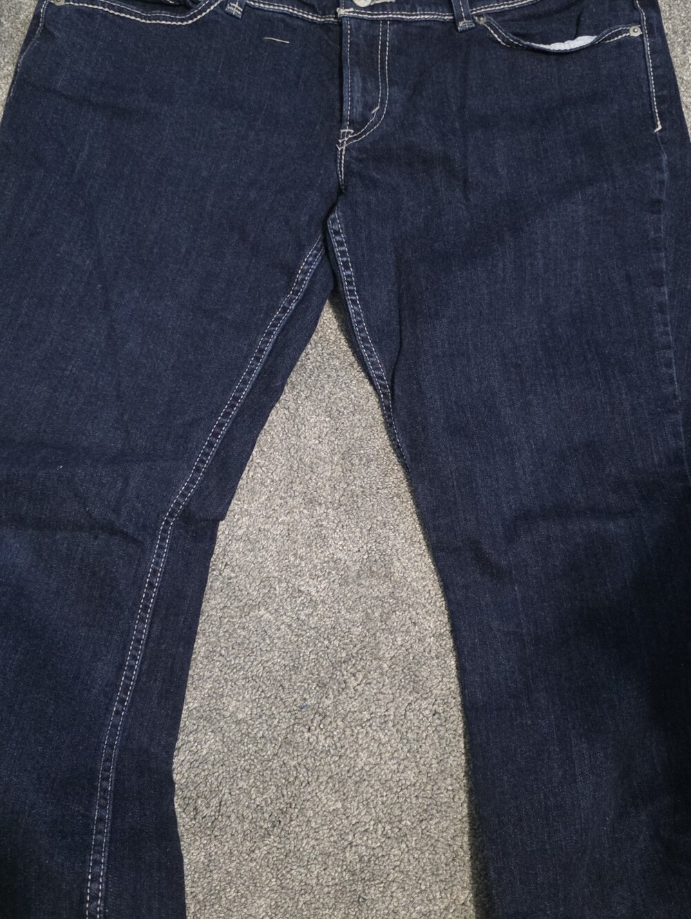 Classic Dark Wash Denim Jeans. 524 Too Superlow